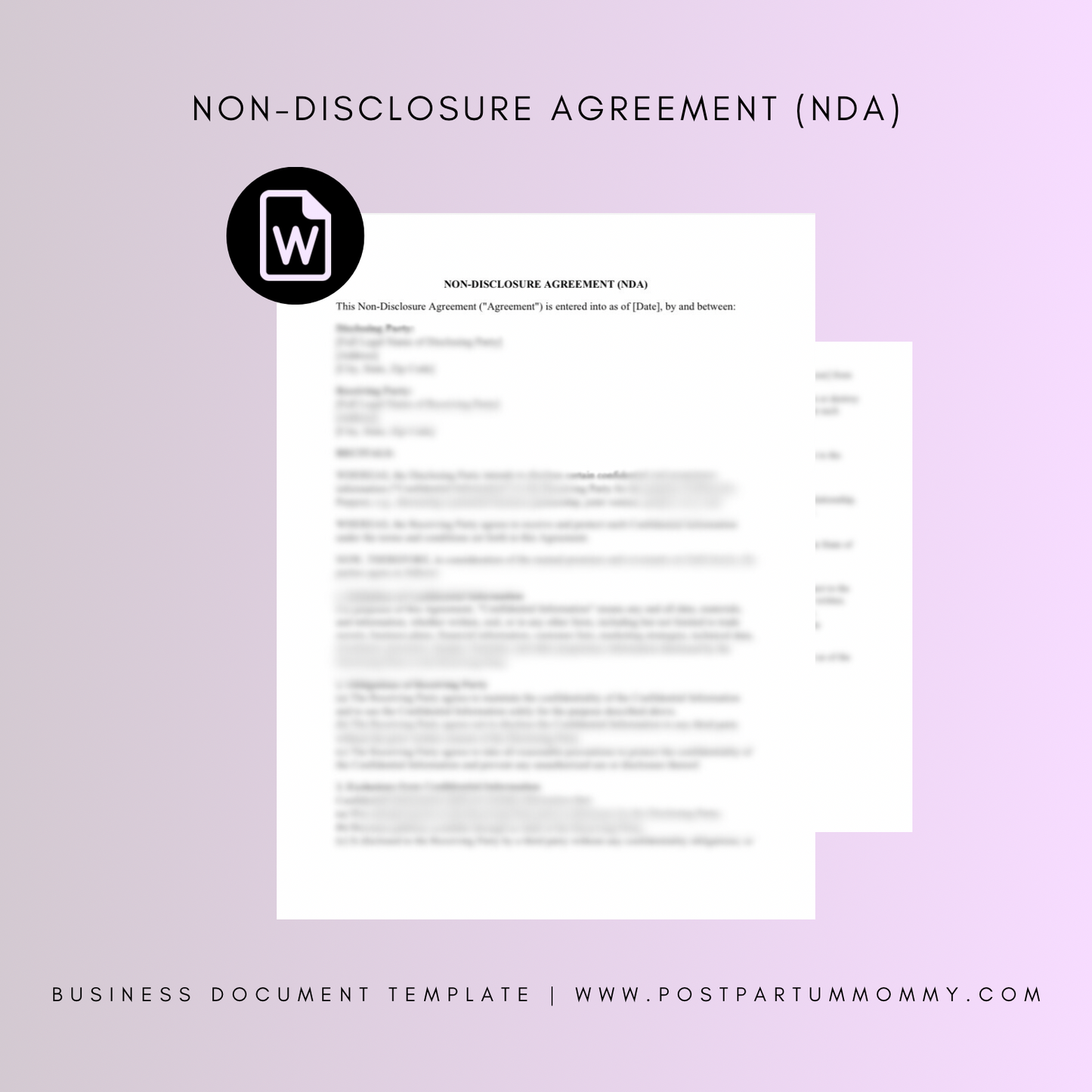 Non-Disclosure Agreement (NDA) Template