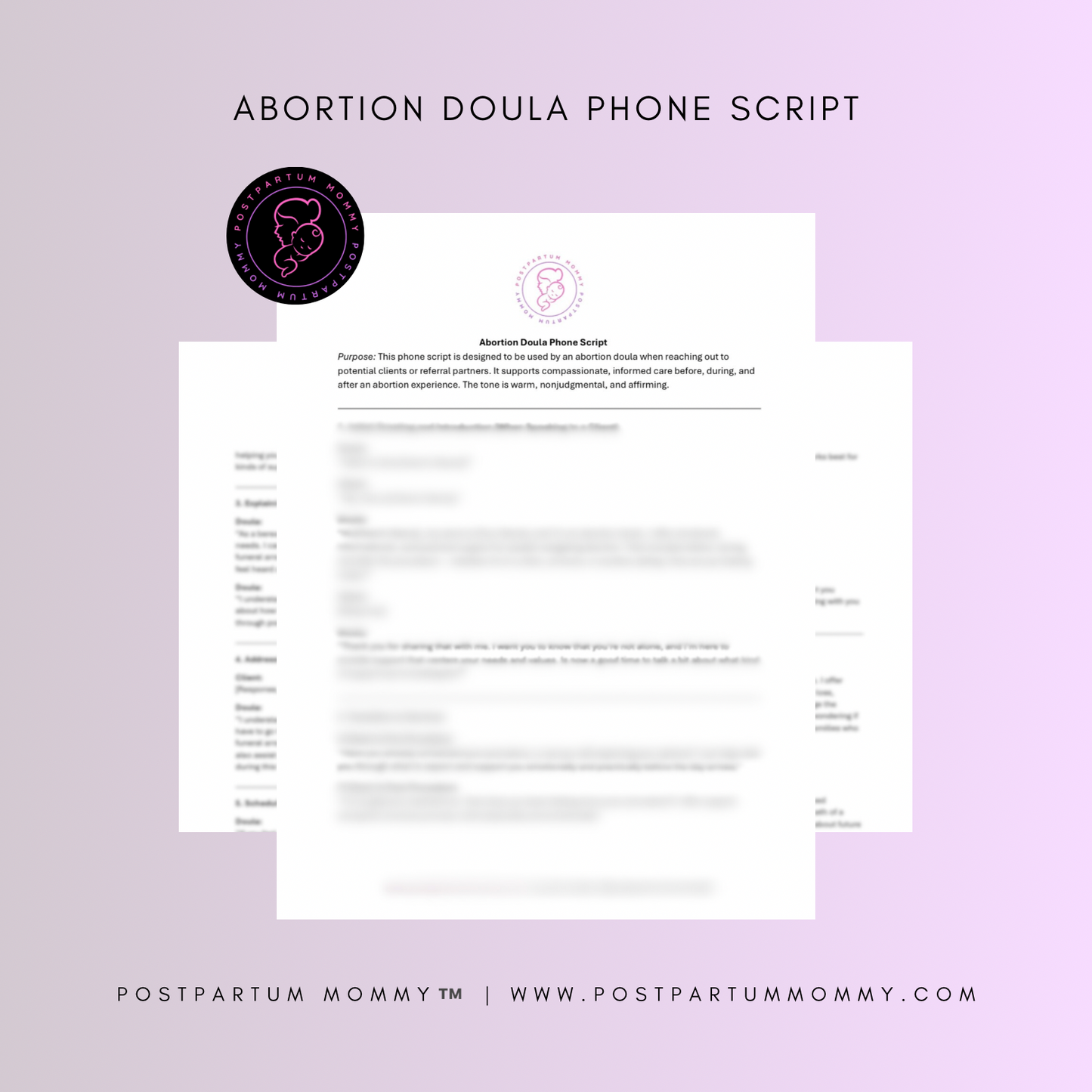 Abortion Doula Phone Script