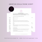 Abortion Doula Phone Script