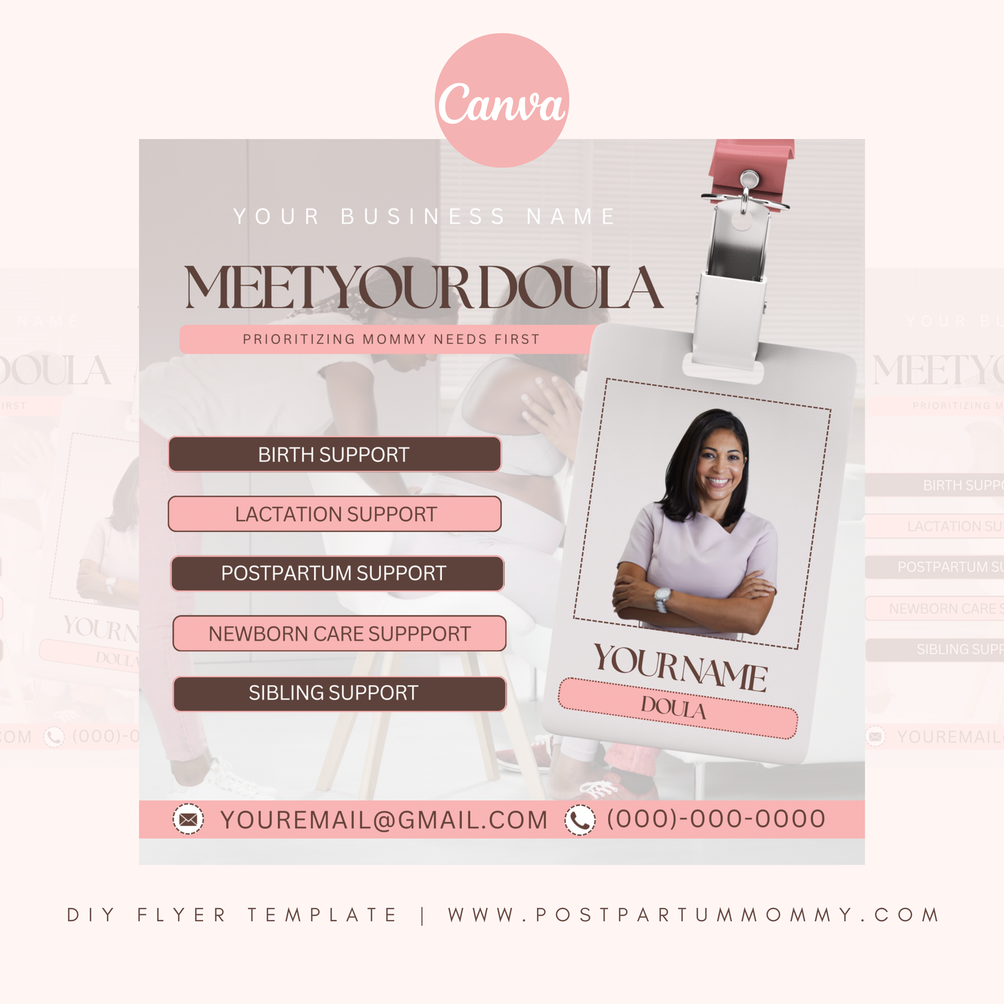 Meet Your Doula DIY Flyer Template