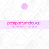 Postpartum Doula Client Intake Form