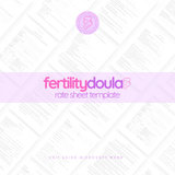 Fertility Doula Rate Sheet Template