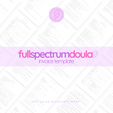 Full Spectrum Doula Invoice Template