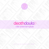 Death Doula Rate Sheet Template