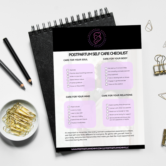 Postpartum Self Care Checklist