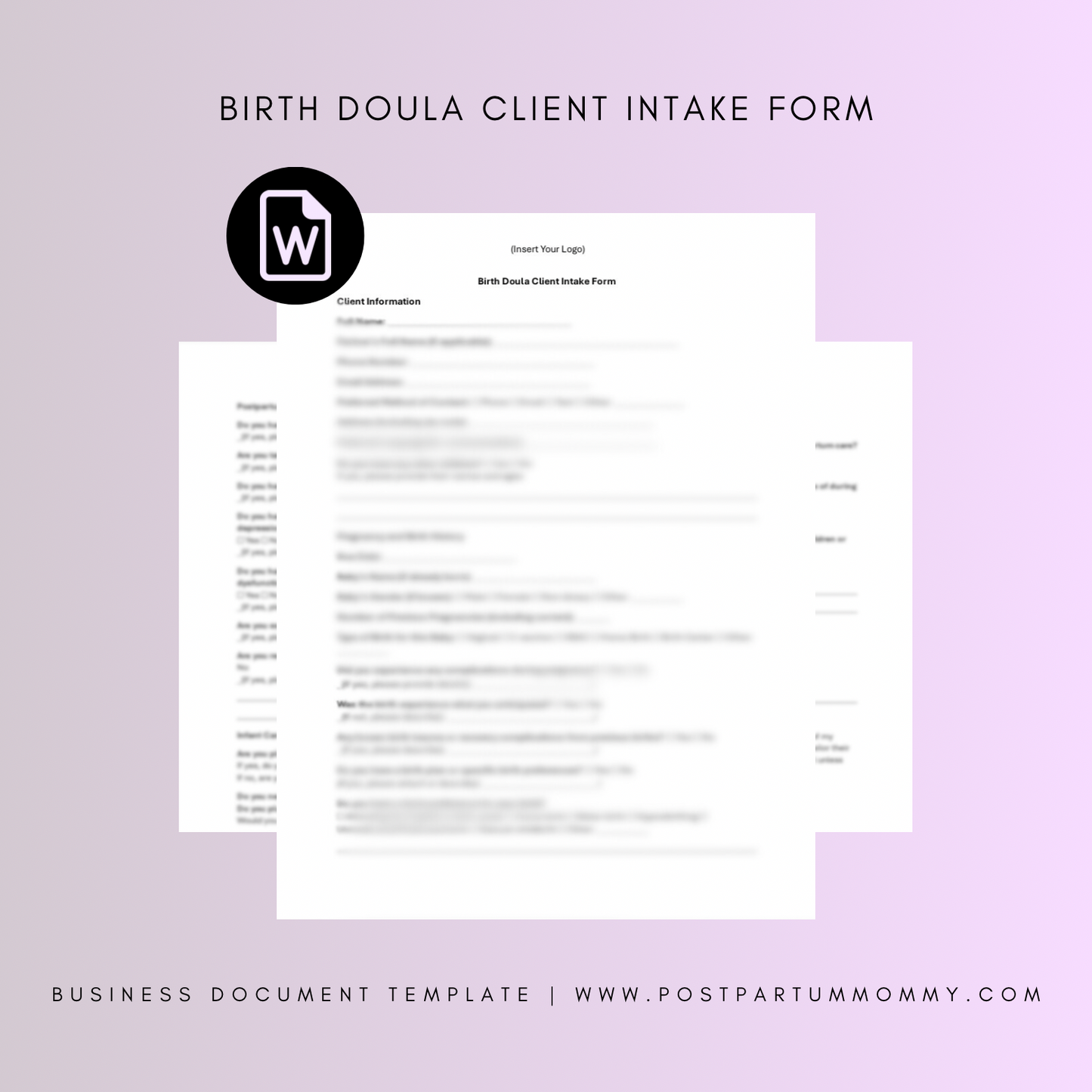 Birth Doula Client Intake Form