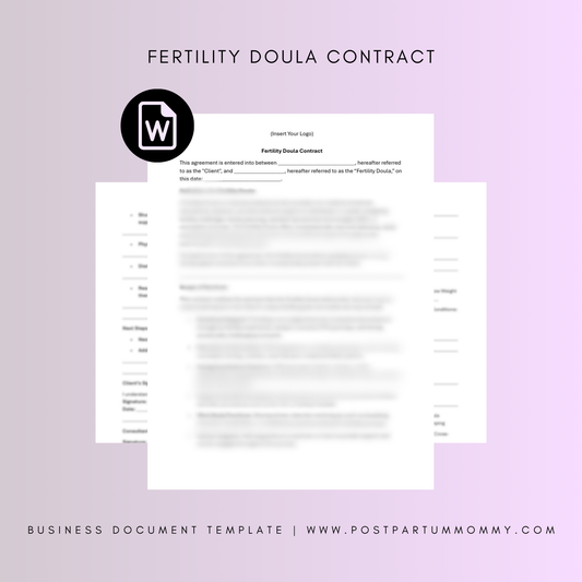 Fertility Doula Contract Template