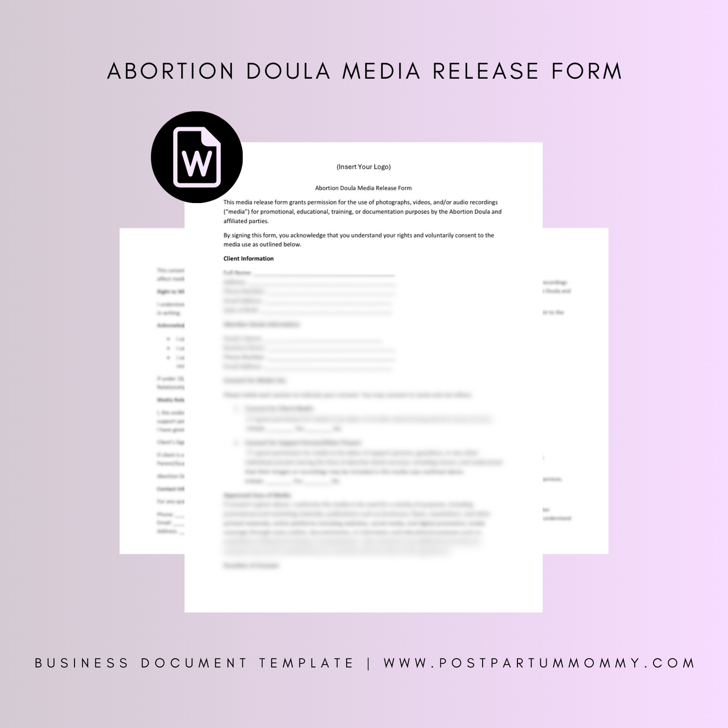Abortion Doula Media Release Form