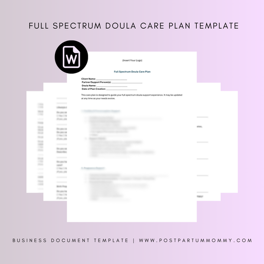 Full Spectrum Doula Care Plan Template