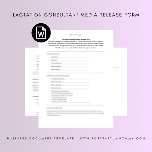 Lactation Consultant Media Release Form