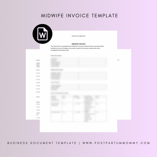Midwife Invoice Template