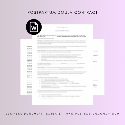 Postpartum Doula Contract Template