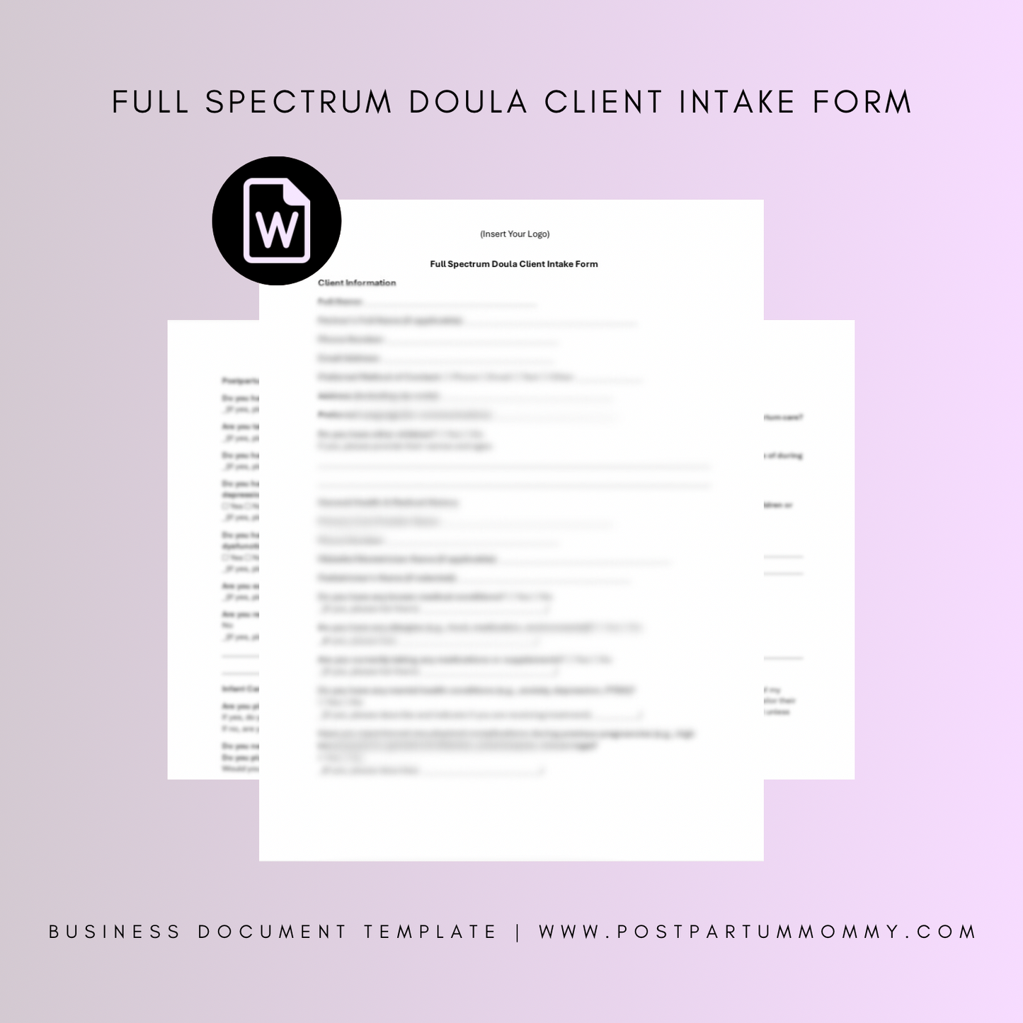 Full Spectrum Doula Client Intake Form