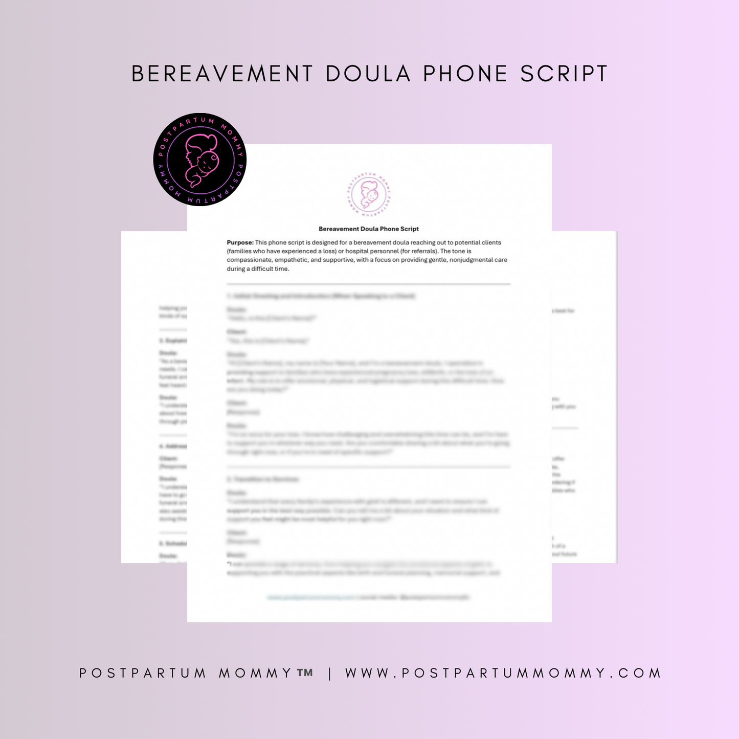 Bereavement Doula Phone Script