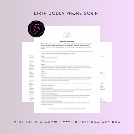 Birth Doula Phone Script