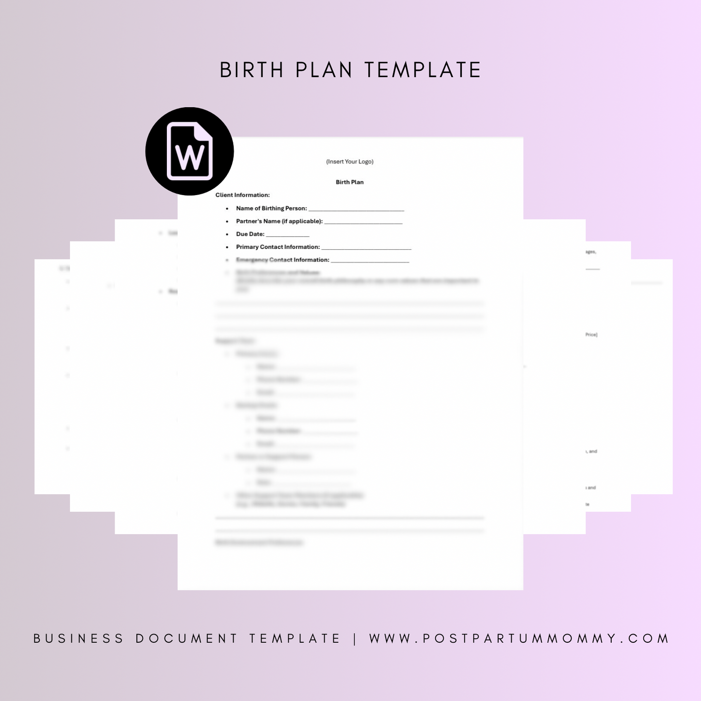 Birth Plan Template