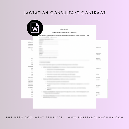 Lactation Consultant Contract Template