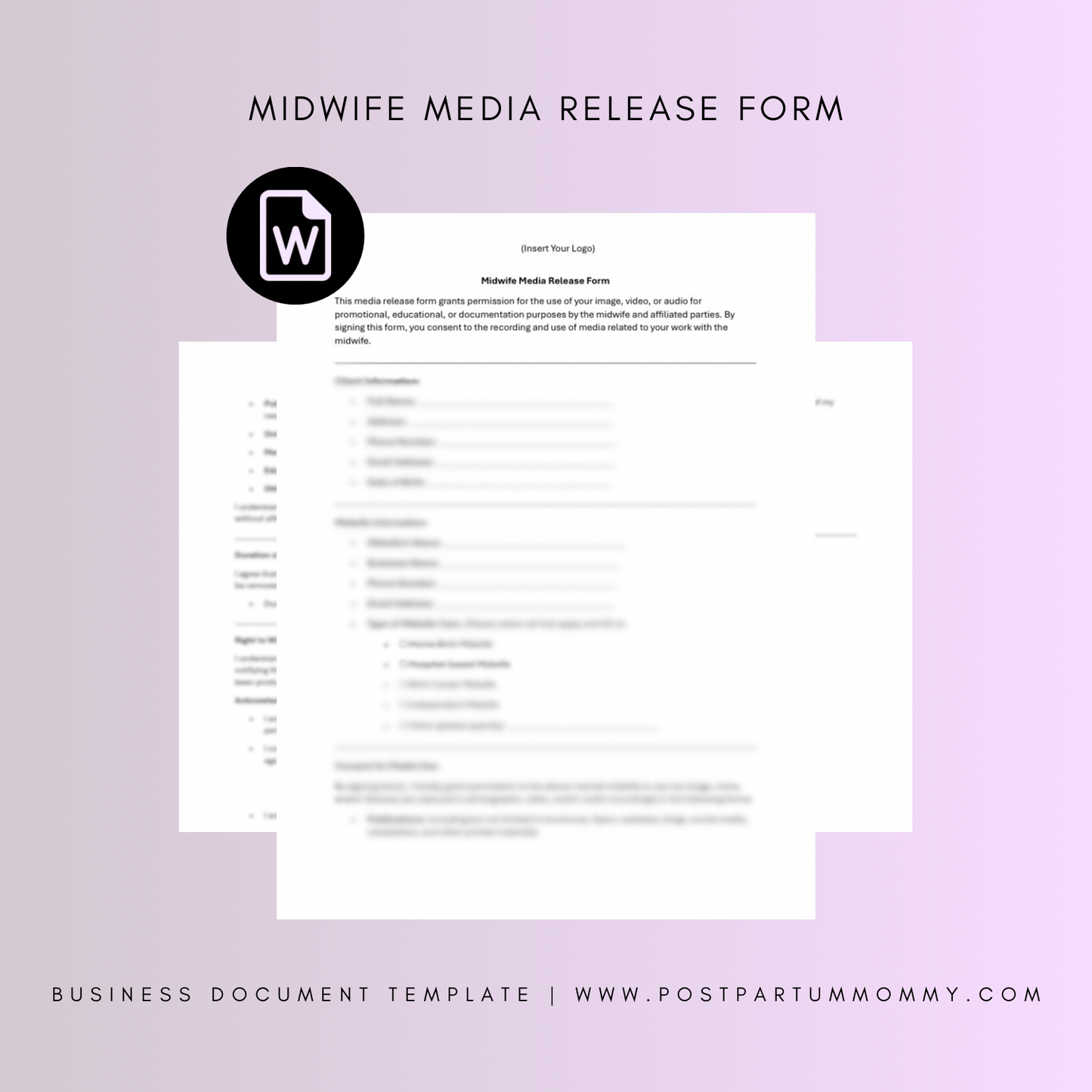 Midwife Media Release Form