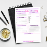 Postpartum Daily Wellness Log