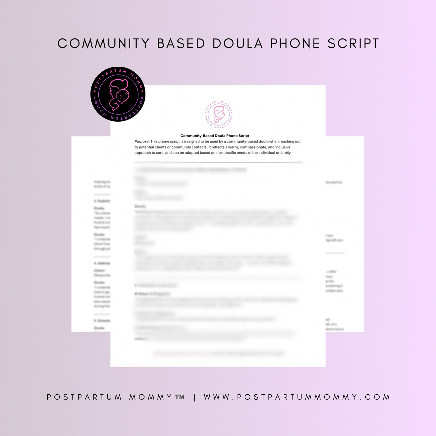 Community-Based Doula Phone Script