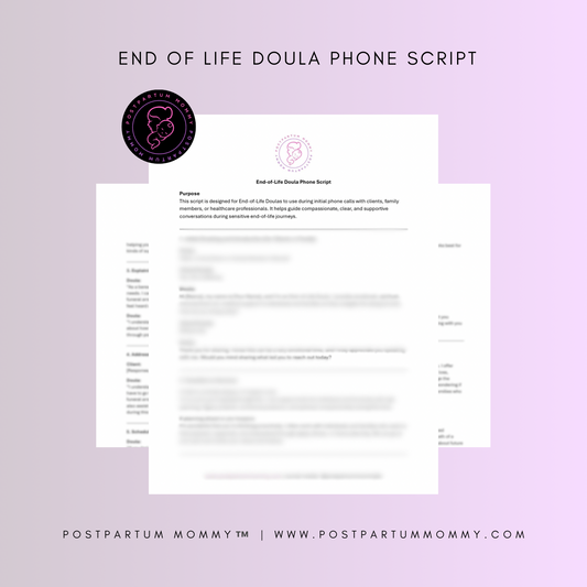 End-Of-Life Doula Phone Script