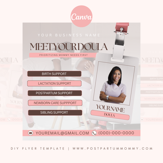 Meet Your Doula DIY Flyer Template