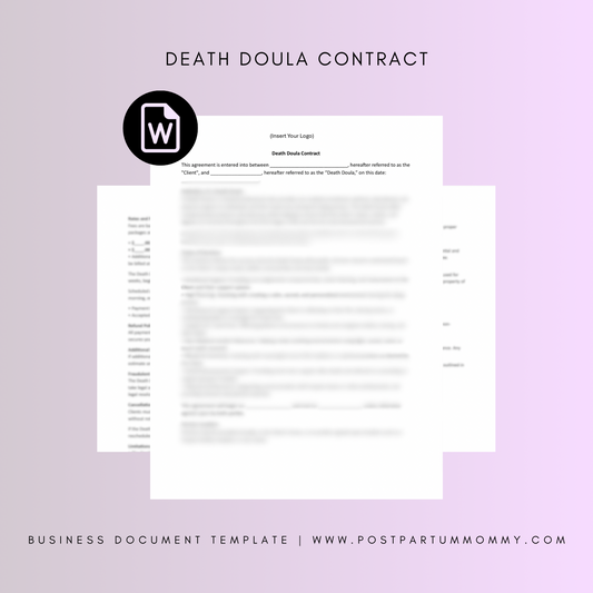 Death Doula Contract Template