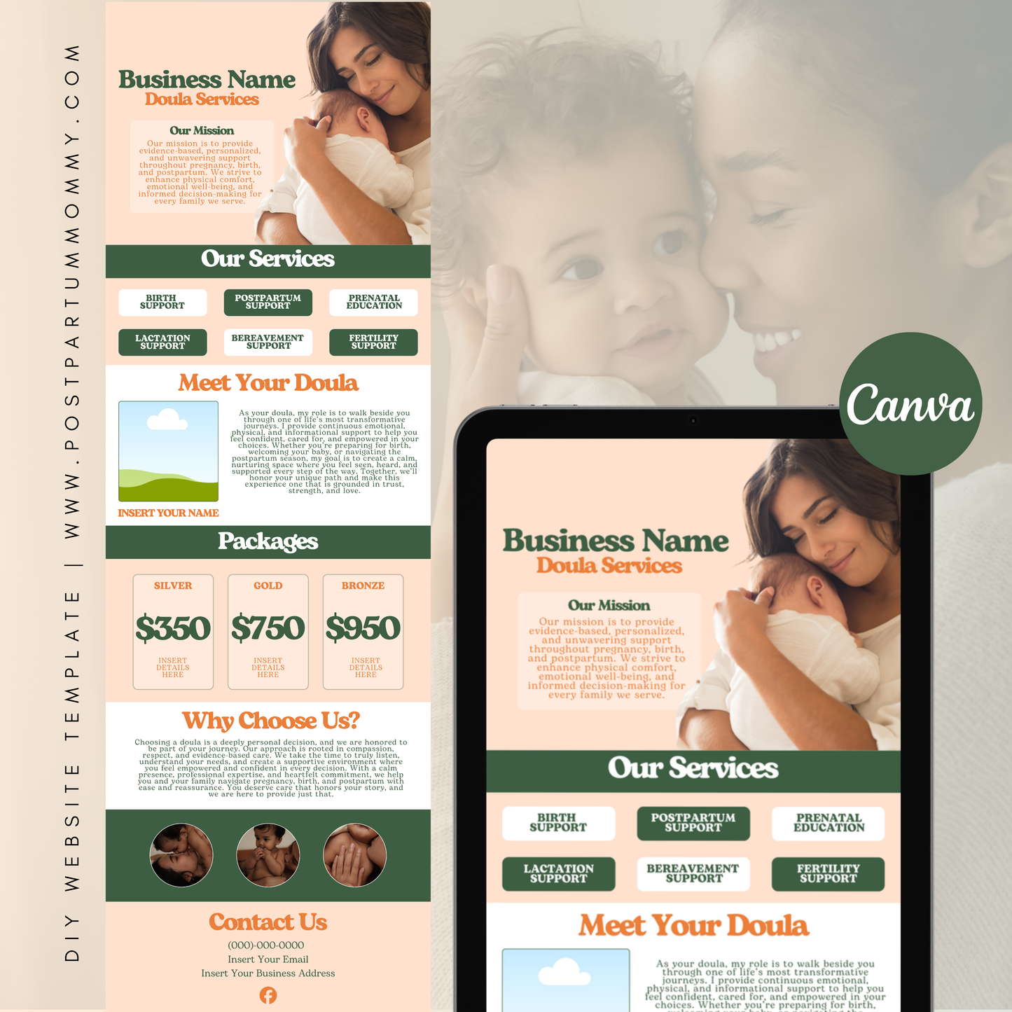 Doula Website Template