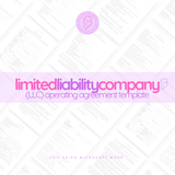 Limited Liability Company (LLC) Operating Agreement Template