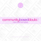 Community Based Doula Rate Sheet Template