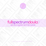 Full Spectrum Doula Service Agreement Template